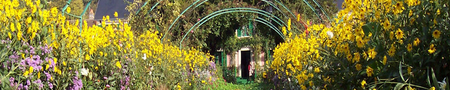 Monet - House through Helianthus